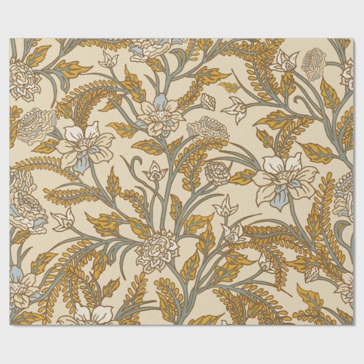 Yellow Fancy Roses Cadeaupapier (Vlak)