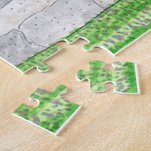 Yellow Farmhouse Puzzle Legpuzzel (Zijkant)