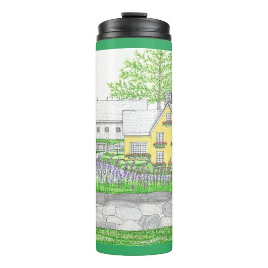 Yellow Farmhouse Thermal Tumbler Thermosbeker (Voorkant)