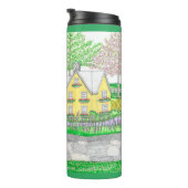 Yellow Farmhouse Thermal Tumbler Thermosbeker (Geroteerd rechts)