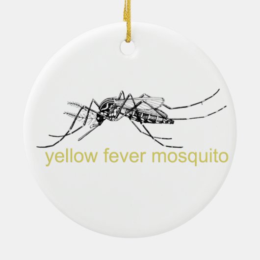 Yellow Fever Mosquito-versiering Keramisch Ornament (Achterkant)