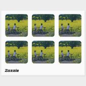 Yellow Field Kedleston Derby Vierkante Sticker (Vel)