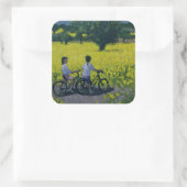 Yellow Field Kedleston Derby Vierkante Sticker (Tas)
