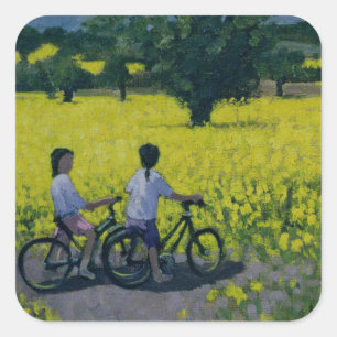 Yellow Field Kedleston Derby Vierkante Sticker