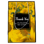 Yellow Field of Sunflower Business Medium Cadeauzakje (Voorkant)