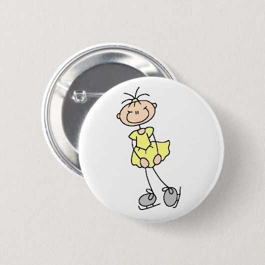 Yellow Figuur Skater Button (Voorkant /achterkant)