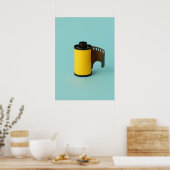 Yellow Film Roll Pop Art - Retro Photography Poster (Keuken)