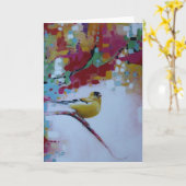 Yellow Finch-Wenskaart Kaart (Gele Bloem)