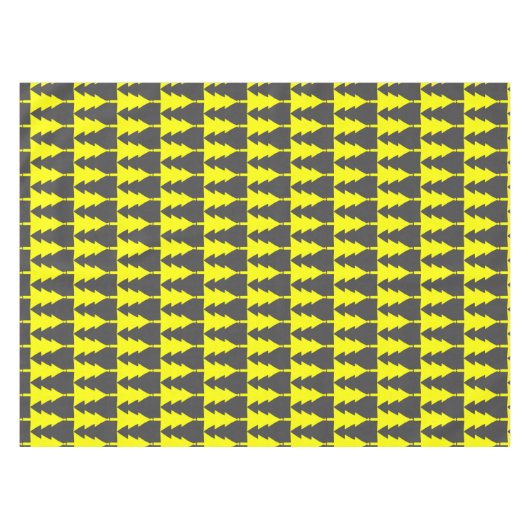 Yellow Fir kerstbomen Pattern Tafelkleed (Voorkant (Horizontaal))