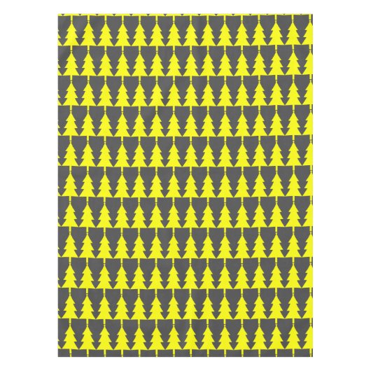 Yellow Fir kerstbomen Pattern Tafelkleed (Voorkant)