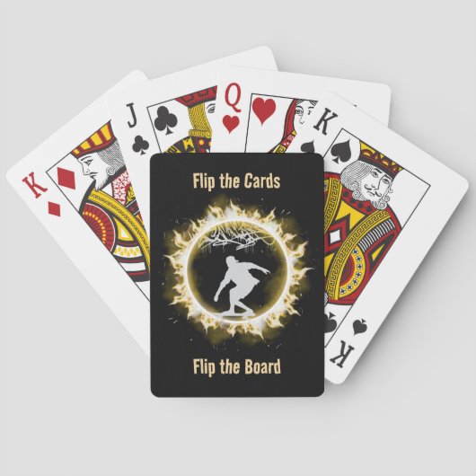 Yellow Fire Schaats Wild Poker speelkaarten (Achterkant)