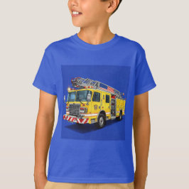 Yellow Fire Truck beroemd gemaakt door Natasha Us T-shirt