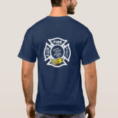 Yellow Fire Truck Rescue T-shirt (Achterkant)