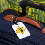 Yellow Fire Truck Warning Sign Bagagelabel<br><div class="desc">Spot your bags instantly at the airport with these bold fire engine road sign luggage tags. The vibrant yellow diamond warning graphic and black pumper truck silhouette make your suitcase stand out from the crowd. These durable travel accessories are a practical gift for firefighters on vacation, fire department families, or...</div>
