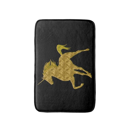 Yellow Fire Unicorn Bath Mat (Voorkant Verticaal)