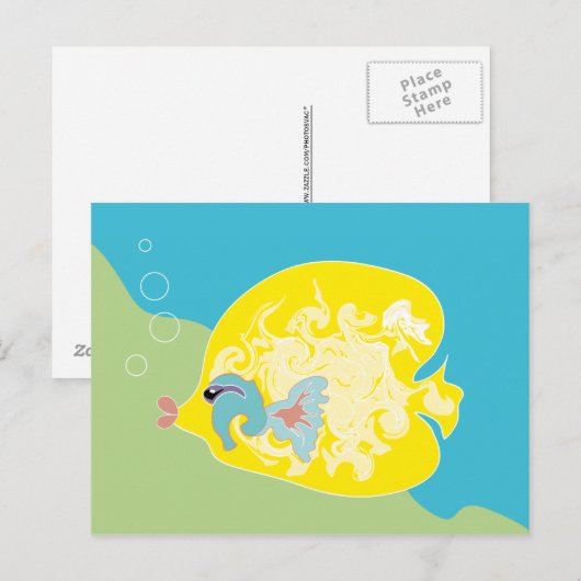 Yellow Fish-Briefkaart Briefkaart (Voorkant / Achterkant)