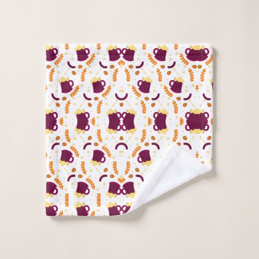 yellow fish skeletons, and orange leaves washandje (Wasdoekje)