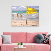 Yellow Flag Barbados 2010 Canvas Afdruk (Insitu (Woonkamer))