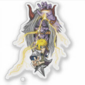 ⚡ Yellow Flash Sticker – Anime-Inspired Ninja Viny (Voorkant)