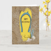 Yellow Flip-flops Card Kaart (Gele Bloem)