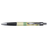 Yellow Floral and Stripes Personalised Pen (Achterkant)