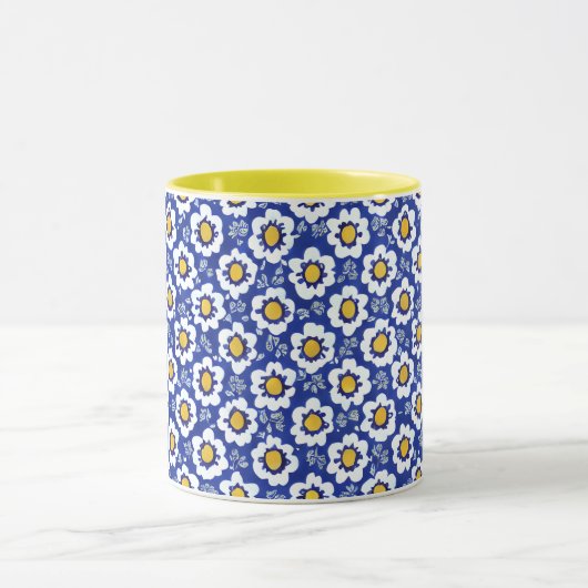 Yellow Floral Arabic Pattern Mok (Midden)