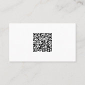 Yellow Floral Art Professionele foto met QR-code Visitekaartje (Achterkant)