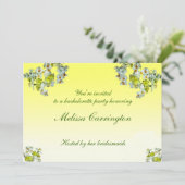 Yellow Floral Bachelorette Party Kaart (Staand voorkant)