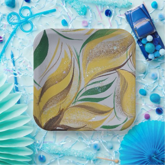 Yellow Floral Bord (Feest)