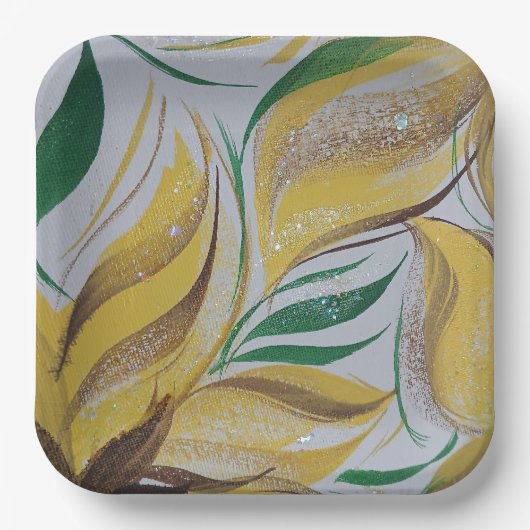 Yellow Floral Bord (Voorkant)