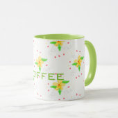 Yellow Floral Coffee Mok (Voorkant rechts)