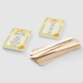 Yellow Floral Damask Wedding Programme Handwaaier (Niet-gemonteerd)