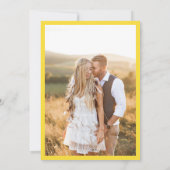 Yellow Floral De twee van ons foto Save the Date (Achterkant)