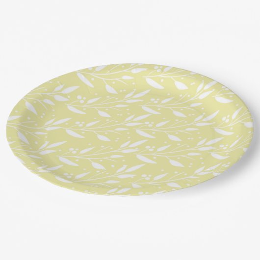 Yellow Floral Design Party Supply Bord (Gekanteld)