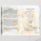 yellow floral Funeral Program template (Achterkant)