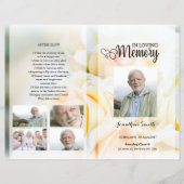 yellow floral Funeral Program template (Voorkant)