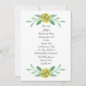 Yellow Floral Greenery Foliage Bachelorette Party Kaart (Voorkant)