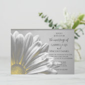 Yellow Floral Highlight Wedding Kaart (Staand voorkant)