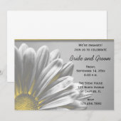 Yellow Floral Highlights Engagement Party Kaart (Voorkant / Achterkant)