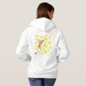 Yellow Floral Hummingbird Hoodie (Achterkant volledig)