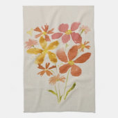 Yellow floral Kitchen Towel Theedoek (Verticaal)