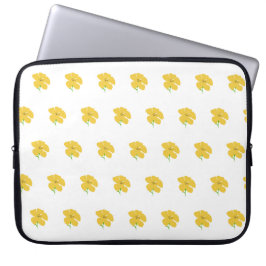 Yellow floral laptop sleeve