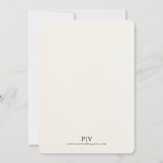 Yellow Floral Lijst bruiloft uitnodiging (Achterkant)