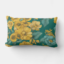 Yellow Floral Mode AI-illustratie Kussen