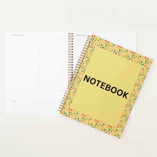 Yellow Floral Notebook | Cute Small Flowers & Colo Planner (Display)