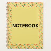 Yellow Floral Notebook | Cute Small Flowers & Colo Planner (Voorkant)