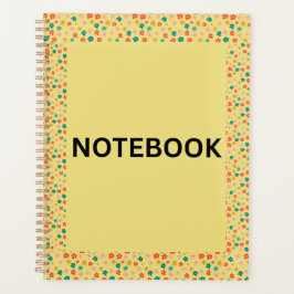 Yellow Floral Notebook | Cute Small Flowers & Colo Planner