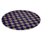 Yellow floral pattern  snijplank (Hoek)