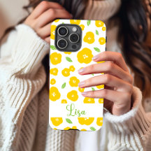 Yellow Floral Phone Case 
