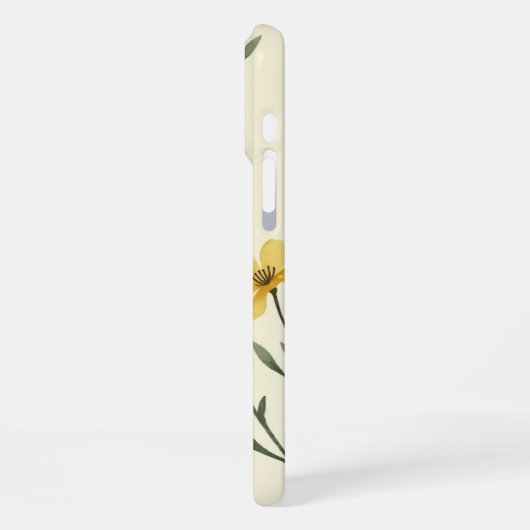 "Yellow Floral Phone Case iPhone Hoesje (Linkerkant)